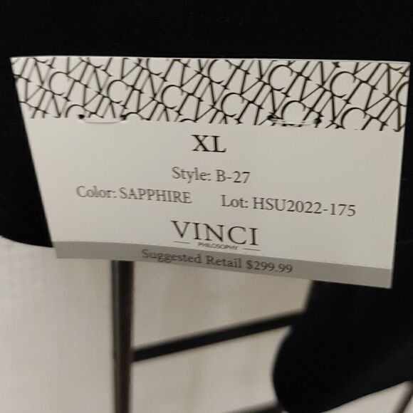 MEN'S VINCI SAPPHIRE BLUE LUXURIOUS VELVET SPORT JACKET. - Picture 9 of 9